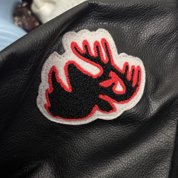 Vintage Legendary Whitetails Deer Gear Leather‎ Jacket Bomber Hunting Coat XL - Picture 4 of 10